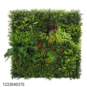 Tizen изготовленные на заказ огнестойкие стены из искусственной травы и искусственные цветочные стеновые панели с самодельной травяной стеной для внутреннего и наружного помещений