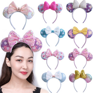 Nueva Llegada <span class=keywords><strong>JIRIS</strong></span> Diadema de Orejas de Ratón con Lentejuelas de Colores Dulces para Niñas, Accesorios para el Cabello de Personajes de Dibujos Animados para Fiestas - Product Image 5