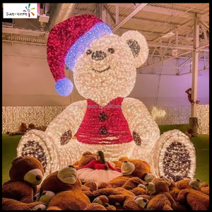 Décorations lumineuses LED d'extérieur motif ours pour les fêtes de Noël 2027 - Product Image 5