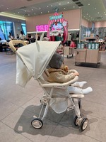 Vente en gros de poussette 2-en-1 pliable et légère pour les voyages en plein air, jogging et déambulation avec parapluie.