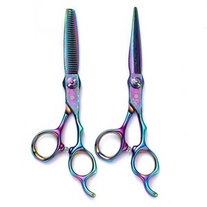 Hairdressing Scissors Set 6 Inch Stainless Steel Thinning Shears Flat Shears For Hairstylist Hair Cutting Tools - Product Image 1