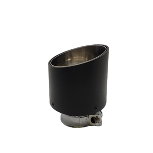 Universele 76Mm Gerolde Rand Koolstofvezel Uitlaatdemper Tips Uitlaatpijp Uitlaat Accessoires - Product Image 1