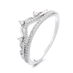 S925 Fairy Princess Crown weiblicher Temperament Maiden Ring