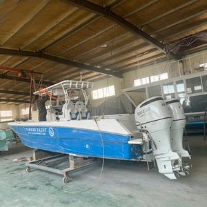 Barco de Pesca de 9.5 <span class=keywords><strong>Metros</strong></span> para Mar Abierto, Barco de FRP con Consola Central y Motor Fuera de Borda, Embarcación de Pesca Marina Personalizada OEM ODM OBM - Product Image 2