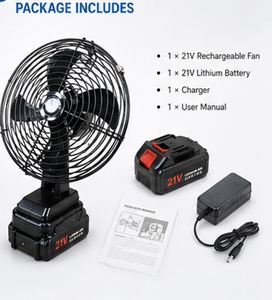 Ventilador Eléctrico de 21V con Batería Nueva 2026, Ventilador Portátil Inalámbrico Mini con Batería de Litio para Camping y Exteriores de Verano - Product Image 6