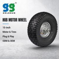 Moteur de moyeu électrique sans balais tout-terrain GOLDGUN 15 pouces 36V 48V 1000W 580 tr/min 16 Nm à couple élevé pour véhicules électriques légers