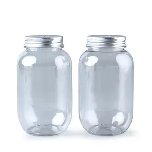 定制 17 盎司 20 盎司 22 盎司 500毫升 600毫升 650毫升一次性塑料 PET 空圆筒液体奶茶饮料汁瓶