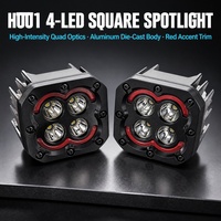Projecteur de travail LED quadruple 3 pouces 40W, étanche IP68, pour conduite tout-terrain, feux de brouillard pour 4x4, camion, pick-up, SUV, tracteur