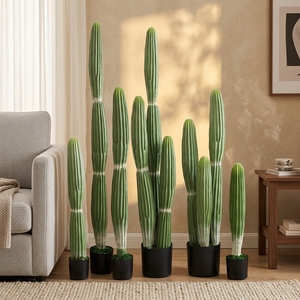 Cactus Artificial en Maceta, Planta Artificial Decorativa <span class=keywords><strong>para</strong></span> el Hogar, Simulación <span class=keywords><strong>de</strong></span> Cactus <span class=keywords><strong>para</strong></span> Cementerios, Bola <span class=keywords><strong>de</strong></span> Cactus Artificial, MOQ Bajo - Product Image 1