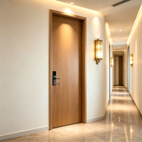 Porte composite double rebattable de type T allemand, insonorisée 46 dB, ignifuge classe B, pour villa minimaliste, salle de bain, suite d'hôtel