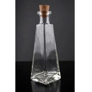 Fabricant Personnalisé 300ml 350ml ECO Bouteille en Verre Conique Pyramide Flacon pour Vin Whisky Emballage Avec Bouchon en Liège Boisson - Product Image 1
