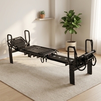 Mini Reformer Pilates Professionnel Commercial avec Levage et Câbles, Équipement de Studio en Aluminium