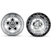 Jantes de course Beadlock Drag Wheels 15x3.5 15x4 15x10 15x12 6061 entièrement forgées 5x4.5 5x114.3 pour Mustang Falcon BA BF, jantes soudées