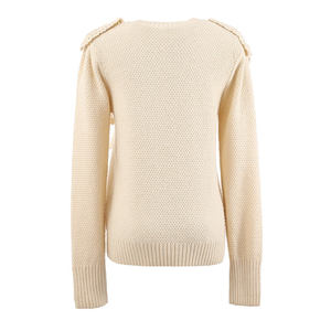 Maglione lavorato a <span class=keywords><strong>maglia</strong></span> da <span class=keywords><strong>donna</strong></span> in <span class=keywords><strong>pizzo</strong></span> lavorato a <span class=keywords><strong>maglia</strong></span> nuovo Cardigan lavorato a mano a <span class=keywords><strong>maglia</strong></span> a manica lunga a girocollo - Product Image 3