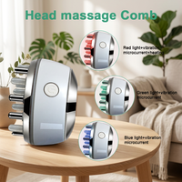 Peigne chauffant électrique à température constante, sans fil, avec microcourant et vibrations, pour masser la tête et favoriser une chevelure plus épaisse