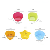 Cetakan & Alas Kue Mini Silikon - Ramah Lingkungan, Tahan Panas, Anti Lengket, Aman untuk Mesin Cuci Piring & Oven (Bentuk Bunga)