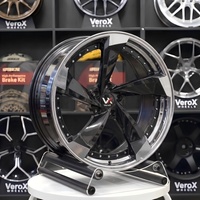 Jantes de voiture en alliage d'aluminium forgé à 5 branches bicolores de 18, 19, 20, 21, 22 pouces, à empattement décalé pour Lexus, Mercedes, BMW, Audi, Mustang