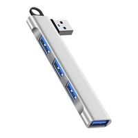 Hub USB C 4 ports, 1 USB 3.0, 3 USB 2.0, ultra fin, portable, pour MacBook Pro Air Surface Pro, clavier, clé USB