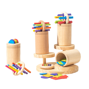 Artisanat créatif en bois pour enfants Classification des couleurs Puzzle Jouets éducatifs interactifs sensoriels pour parents et enfants - Product Image 1