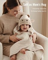 Blissful Diary Muslin Baby Hooded Towel 2 Pack Soft Absorbent Bath Towel Infant Toddler Unisex Gift Newborn Essentials Bathroom