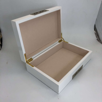 Boîte Cadeau en Bois Personnalisable Blanche Grande Capacité pour Dattes et Chocolats du Ramadan - Emballage Alimentaire OEM en Gros