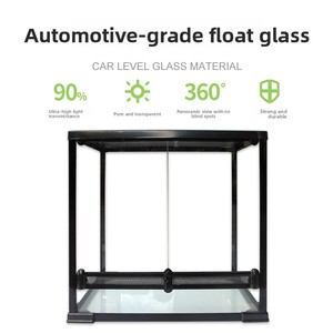 Kertenkeleler, Kurbağalar, Yılanlar ve Böcekler için Tüm Kenarları Kapalı Evcil Hayvan Yetiştirme <span class=keywords><strong>Tank</strong></span>ı - Yağmur Ormanı Manzaralı <span class=keywords><strong>Tank</strong></span>, Su ve Kara <span class=keywords><strong>Tank</strong></span>ı - Product Image 4