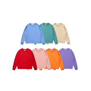 เสื้อสเวตเชิ้ตคอกลมสตรีทแวร์คุณภาพสูง ผ้าฝ้ายหนานุ่ม เฟรนช์เทอร์รี่ สกรีนโลโก้ได้ตามสั่ง เสื้อโอเวอร์ไซส์แบบเรียบ - Product Image 2
