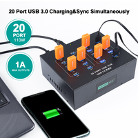 A213P Sipolar Usb 3.0 Hub for Computer Hardware Software 20 Port Usb Hub Fast Phone Charger Station