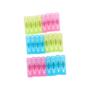 24-Piece Durable PP Material Eco-Friendly Colorful Clothes Pegs for Clothing <b>Shoes</b> Food & Bag <b>Storage</b>-Multipurpose Household Use - Product Image 1