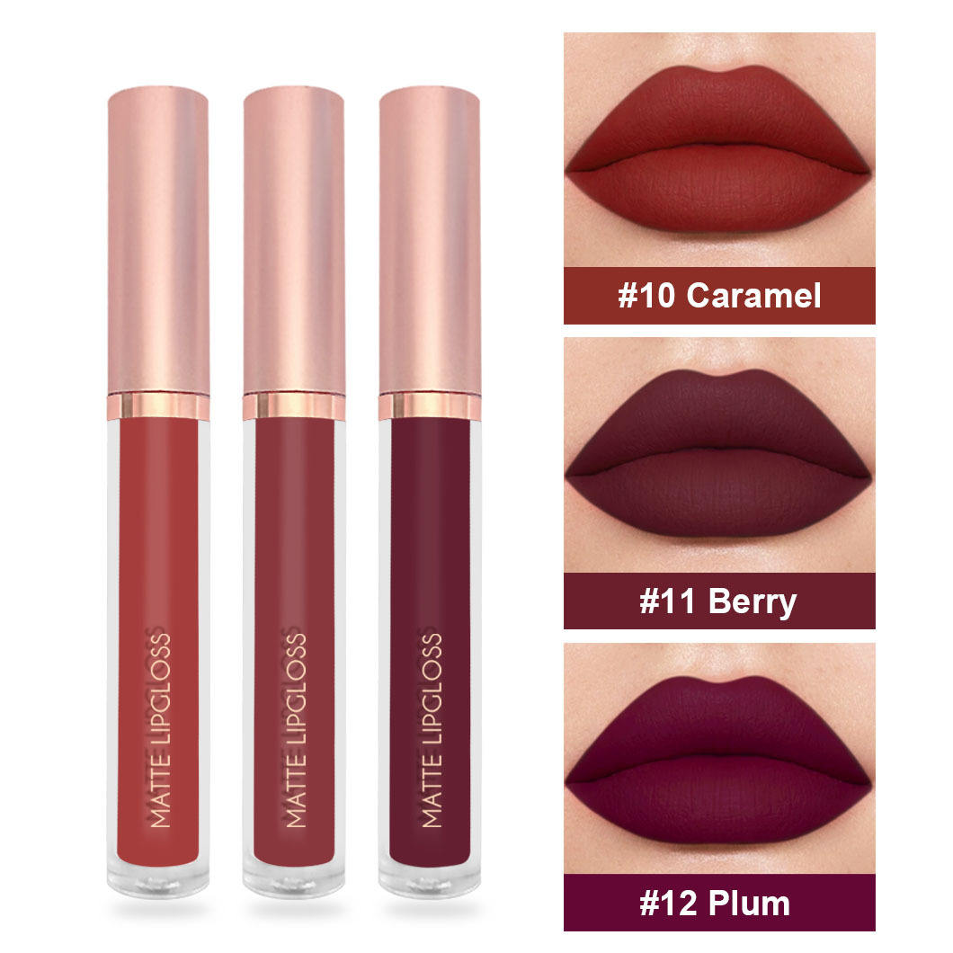 #D-3 pcs matte lipgloss (This product is for cross-border sales only and is prohibited from being sold domestically)