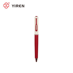 Stylo bille YIREN, nouveau design, couleurs contrastées, revêtement en caoutchouc, stylo publicitaire promotionnel, option multicolore, écriture 1,0 mm - Product Image 3