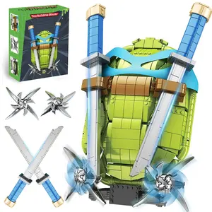 Schlussverkauf Ninja Turtle Shell Bauklötze-Sets Schlussverkauf animierte Superhelden DIY Montage Kunststoffziegel Lernzeuge für Kinder