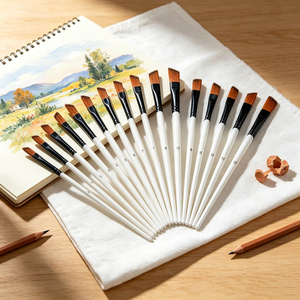 Pincel de Maquillaje para Cejas y Delineador de Ojos, Extrafino, Plano y Angulado, de Marca Privada - Product Image 4