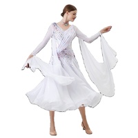 B-22212 personnalisé nouvelle robe de danse de salon standard international robes de danse de salon en soie perlée de haute qualité à vendre