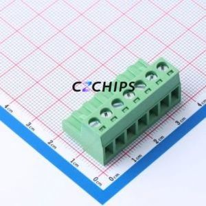 DB2EK-5.0-7P-GN-S Plug-in Terminal Block P=5mm Connector ( Connector Type: Male Plug )( Construction: 1x7P )( Pitch: 5mm ) - Product Image 1