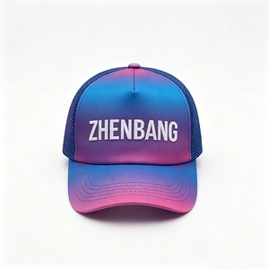 Gorra Trucker Degradada con Logotipo Impreso en Goma 3D, Malla Trasera y Cierre a Presión, Gorra Trucker de Alta Calidad para Festivales - Product Image 5