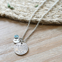 Collier en chaîne à maillons en alliage de zinc pour femmes, pendentif en pierre de cristal, bijoux d'anniversaire