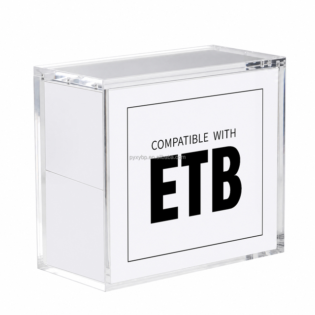 Custom 99% UV Resistant Acrylic Etb Case for Pokemon Elite Trainer Box Display Booster Box Protective Magnetic Lid Holder
