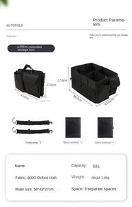 Wholesale Custom Good Price Multifunctional Oxford Cloth <b>Trunk</b> Car Seat Back <b>Storage</b> <b>Box</b> for Rear Compartment Travel Use - Product Image 2