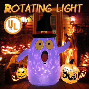 <b>Halloween</b> <b>Inflatable</b> Outdoor Ghost with Pumpkin OurWarm LED Light Waterproof <b>Halloween</b> Decorations - Product Image 2