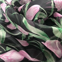 FAIBLE QUANTITÉ MINIMALE DE COMMANDE Client Plante Imprimé 8mm Tissu En Organza De Soie 100% Soie Impression Numérique Ce,oeko-tex STANDARD 100 Robe ou Autre Usage