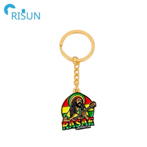 Factory Custom Metal Enamel Jamaica <strong>Flag</strong> Freedom Legend Keychain Llavero Customise One Love Reggae <strong>Rasta</strong> Jamaica Music Key Chain - Product Image 4
