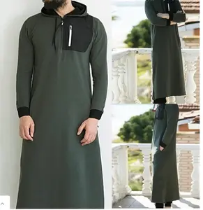 Vente en gros moyen-orient ensemble de sweat-shirt à capuche pour hommes musulmans vêtements islamiques