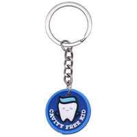 Llavero con Forma de Diente de Dibujos Animados Lindo Anillo de Llave de Diente para Regalo de Estudiantes de Odontología Personal de Oficina y Enfermeras