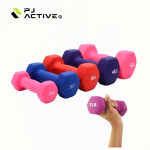 Ensemble d'haltères hexagonales PINJIAN, revêtement en néoprène, équipement de musculation à domicile, musculation, entraînement de force, logo personnalisé OEM - Product Image 3