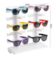 Présentoir à lunettes en acrylique transparent sur mesure, réglable en hauteur, double rangée, support 10 paires, pour comptoir de magasin d'optique, Chine