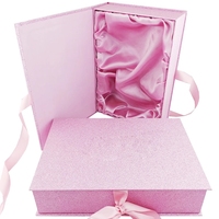 Boîte cadeau exquise avec ruban en velours, présentoir pour perruque, bouteille d'huile essentielle, emballage cosmétique, 10 unités, vente en gros