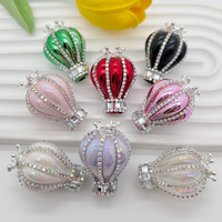Breloques en acrylique robustes, plaquées couleur UV, effet diamant, à trou traversant, pour accessoires de stylo DIY faits main