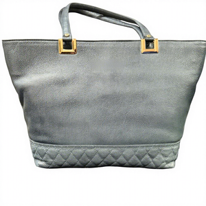 Bolso de Mano para Mujer BS INTERNATIONAL, Gris, de Cuero Genuino, Impermeable, con Cierre de Cremallera y Múltiples Correas, de la Mejor Calidad, Grande - Product Image 1