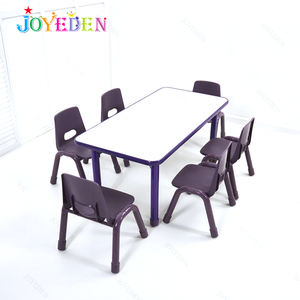 Mobilier <span class=keywords><strong>de</strong></span> garderie coloré pour l'école primaire, table rectangulaire réglable en bois pour enfants, table d'étude pour enfants - Product Image 6